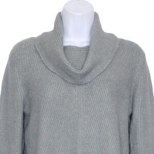 Tahari Sweater Womens M Green Long Sleeve Cowl‎ Neck Pullover Tunic Knit Casual